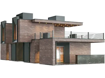 Modern Brick Villa VOL03 3D model