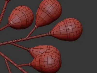 Holden Milk Glass Chandelier 3D model