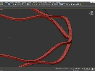 Aluminium Indoor Hanging Lamp with Silicone Shade Low-poly 3D model