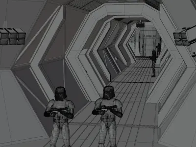 Star Wars Imperial Brig Pack 3D model