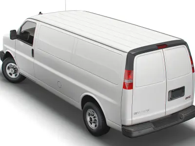 GMC Savana Cargo RWD 3500 Extended Van 2022 3D model