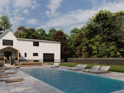 Garden Landscape 3D Model - SketchUp and Lumion Scene 3D model 3D model