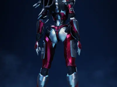 Android Empress 3D Rig Asset Low-poly 3D model