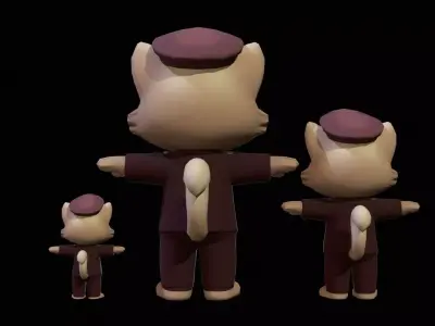 Cat6Pack3 Low-poly 3D model