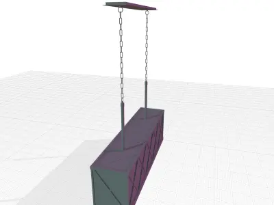 Decory Light Kitchen Island Square - Rectangle Pendant 3D model