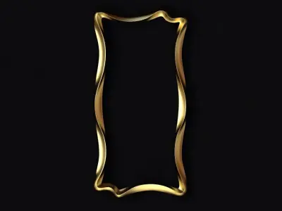 carved frame for mirror 3D model 3