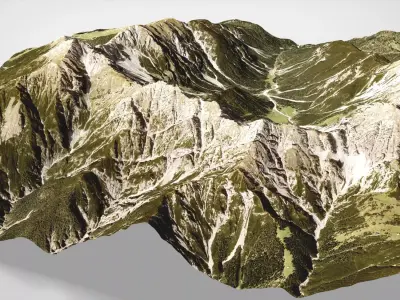 Mountain landscape Seefeld Tirol Alps Austria 3D model
