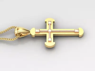 Cross Light Gold 4CP062 3DM STL 3D model