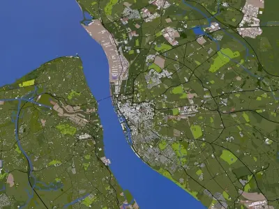 Liverpool City England Low-poly 3D model