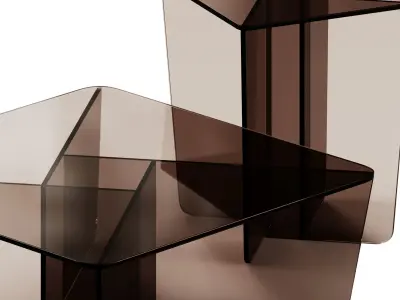 Oki Glass Side and Coffee Table 3D model