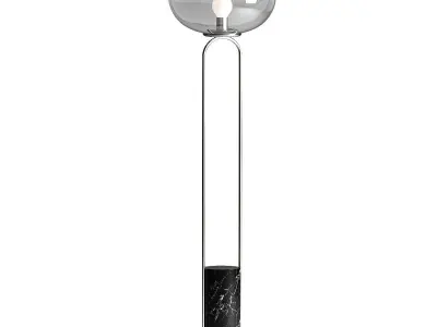 CB2 Polo Black Marble Floor Lamp 3D model