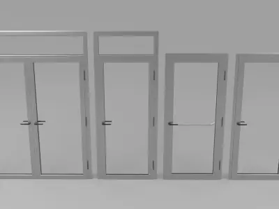 detailed doors and windows set and more 3D model