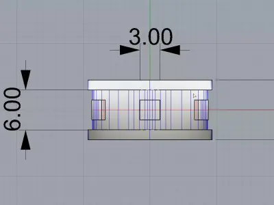 Dynasty 9mm Architectural Square Band 18k Pink Gold Black Enamel 3D print model