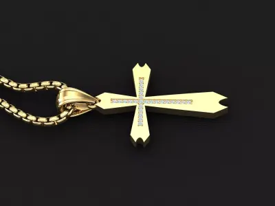 Cross Light Gold 3CP022 3DM STL 3D model