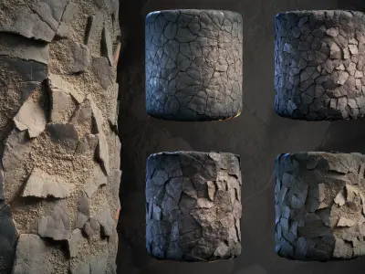 Stone Floor Material - VOL 12 - Maps - SBsar Texture