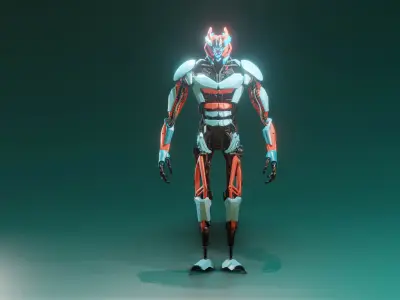 Sci fi Mecha Robot - Crazy Diamond Style 3D model
