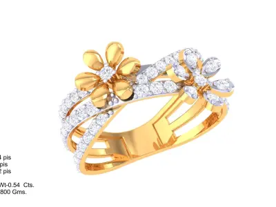   Women Ring MTL 3dm STL OBJ FBX Details 3D print model 7
