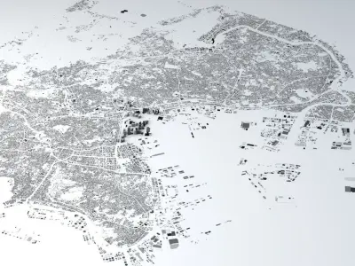 Yokohama Streets and Buildings 3D model