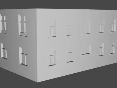 Old house Low-poly 3D model 12