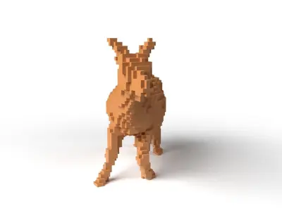 GoatII Minecraft Voxel Low-poly 3D model