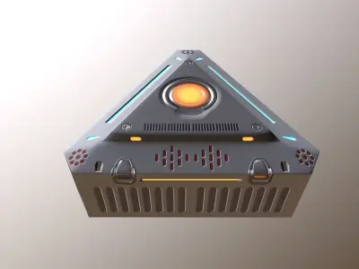 Sci-fi box Low-poly 3D model shop