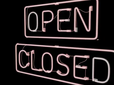 Open and Close Sign 3D model