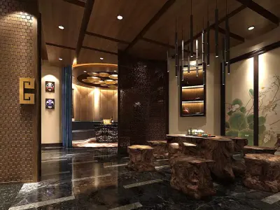 Business Restaurant - Coffee - Banquet  178 3D model