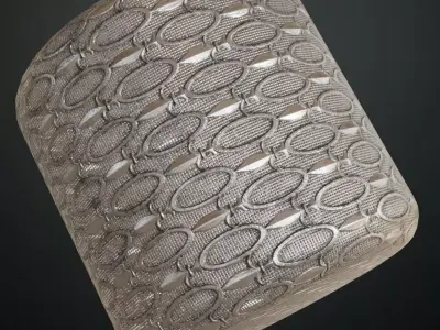 Dirty Silver Metal Grill Transparent PBR Seamless Texture