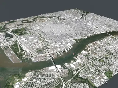 Cityscape Philadelphia Pennsylvania USA 3D model