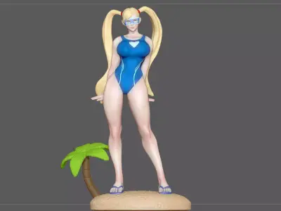 MIKA SWIMSUIT GIRL STREET FIGHTER GAME ANIME CHARACTER 3D print model