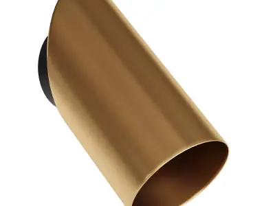 Guilla brass angled cylinder spot light 3D model