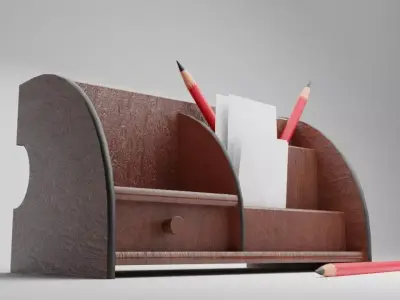 pen holder Free low-poly 3D model