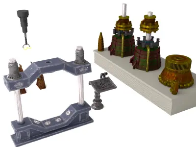 Jabbas Throne Room - Set 8a - Boiler Room Attributes 1-18 scale 3D print model