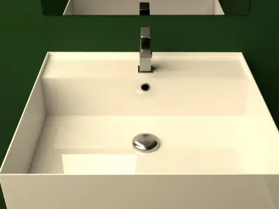 a sink bathroom in wall 3D model