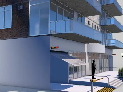 Residential Building dalle 034 3D model