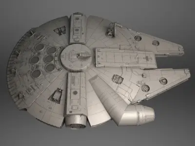 Millenium Falcon Space Ship Star Wars 1 3D model