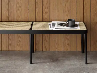 Tambour Bedroom Bench 3D model