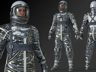 CS04 Space Suit LITE VERSION Low-poly 3D model