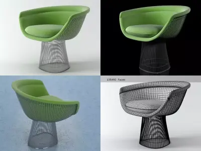 Platner Lounge Chair 3D model