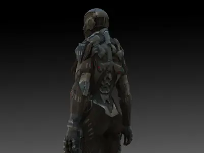 Crysis Nanosuit Female Version3D Model High-Quality Rigged Low-poly 3D model