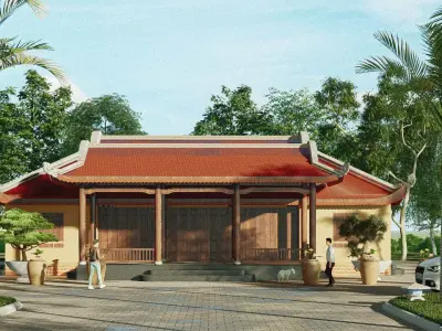 CULTURE HUE HOUSE - NHA RUONG Low-poly 3D model