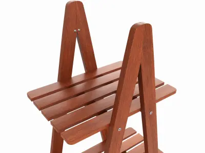 Outdoor and indoor wood shelving 3D model