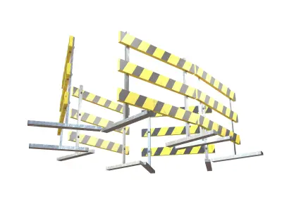 Road Barriers v3 004 Low-poly 3D model