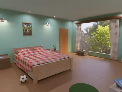 Bright Modern Interior 3D model