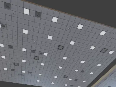 Simple Office Celling Texture Pack Low-poly 3D model