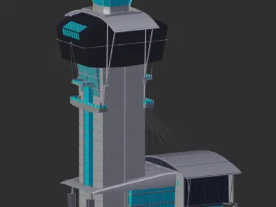 Lax Airport main Buildings 3D model