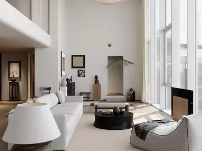 Apartment interior scenes  3D model order