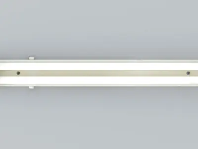 Fluorescent tube Low-poly 3D model