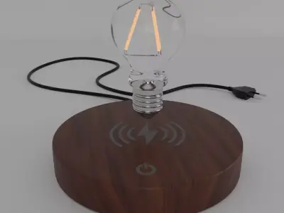 Magnetic floating desk lamp 3D model