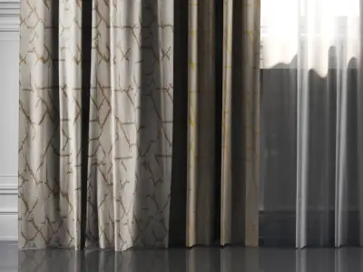 Curtain Set 16 3D model